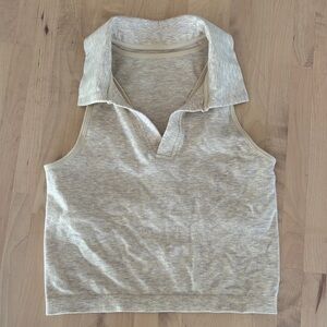 Collared Bamboo Built in Bra Crop Top Kindred Bravely